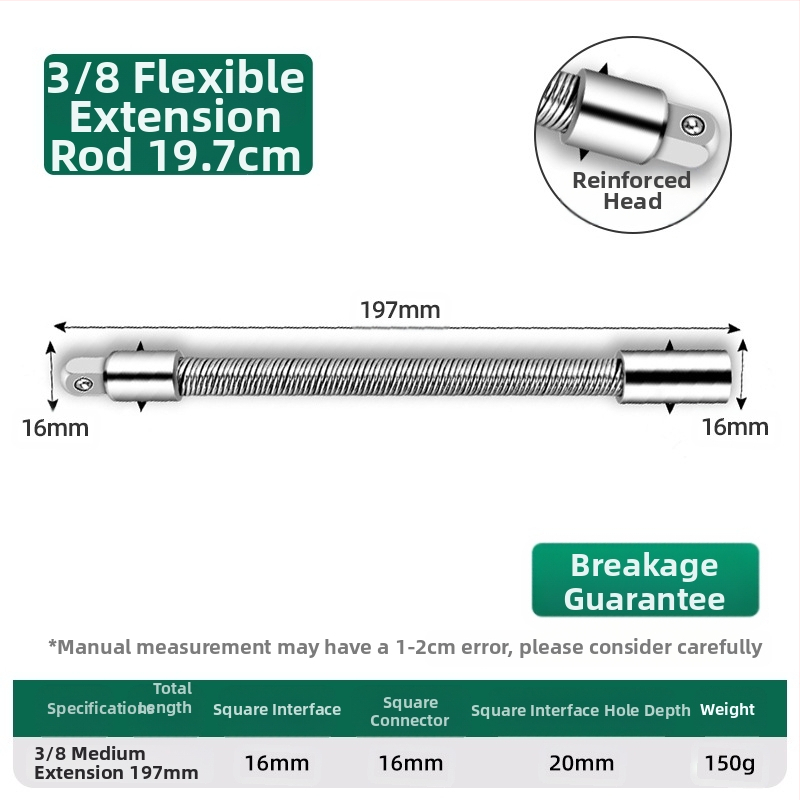 Elektrinis veržliasparnis su minkšta jungiamąja strėle, universaliu ilginimo strypu ir lanksčiu veleno adapteriu