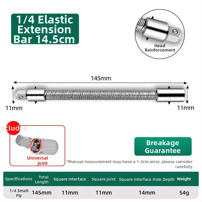 Elektrinis veržliasparnis su minkšta jungiamąja strėle, universaliu ilginimo strypu ir lanksčiu veleno adapteriu