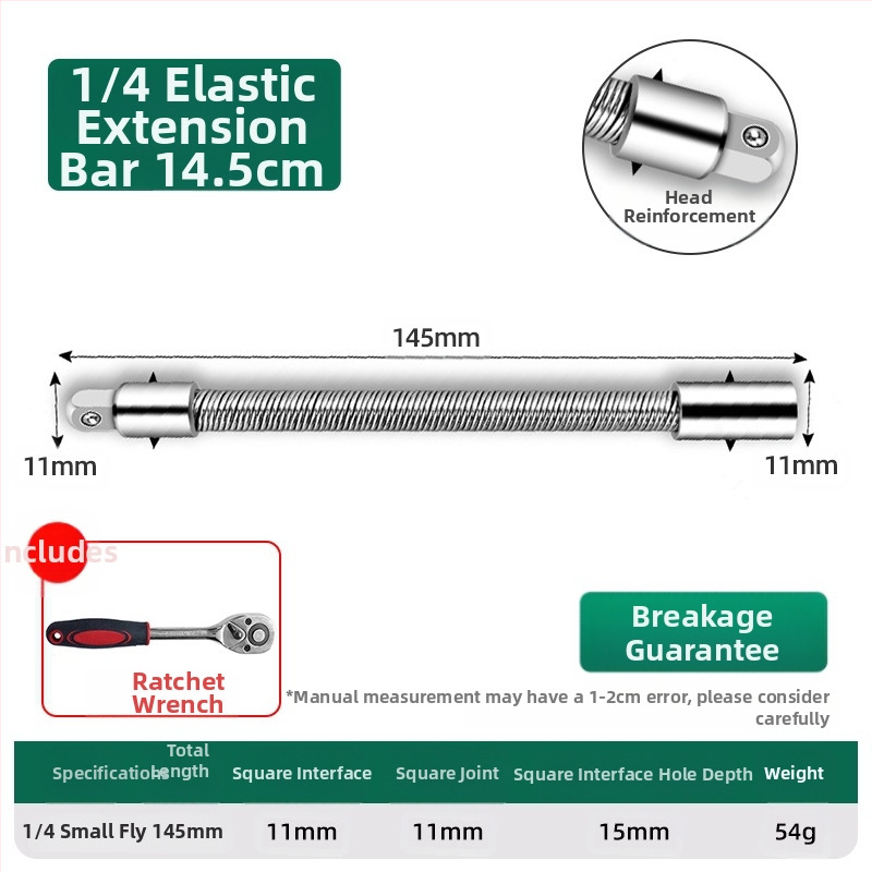 Elektrinis veržliasparnis su minkšta jungiamąja strėle, universaliu ilginimo strypu ir lanksčiu veleno adapteriu