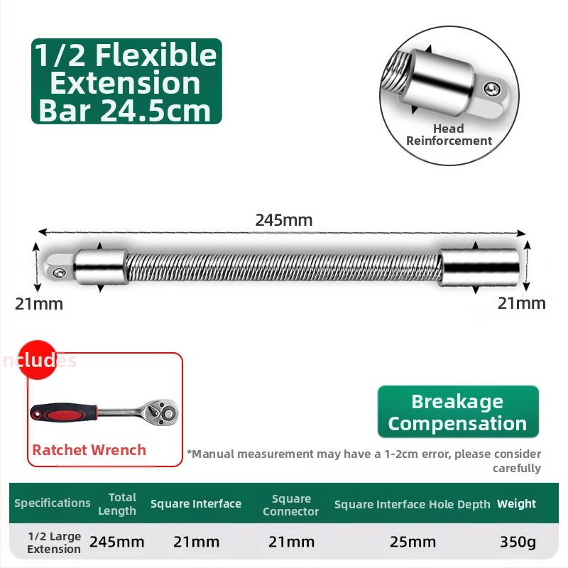 Elektrinis veržliasparnis su minkšta jungiamąja strėle, universaliu ilginimo strypu ir lanksčiu veleno adapteriu