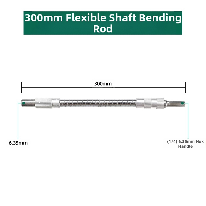 Elektrinis veržliasparnis su minkšta jungiamąja strėle, universaliu ilginimo strypu ir lanksčiu veleno adapteriu