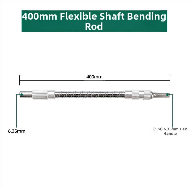 Elektrinis veržliasparnis su minkšta jungiamąja strėle, universaliu ilginimo strypu ir lanksčiu veleno adapteriu