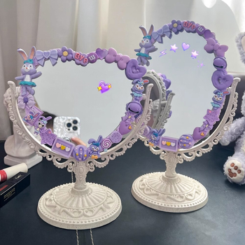 Десктоп огледало за грим, пластмасова рамка, преносимо и сваляемо, ръчно изработено