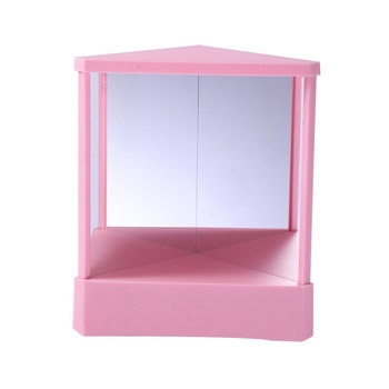 Огледало за грим с истинско изображение, не обръща лявото и дясното; ABS рамка; огледало с цветно покритие; не е електрическо; лицензирано под частен етикет