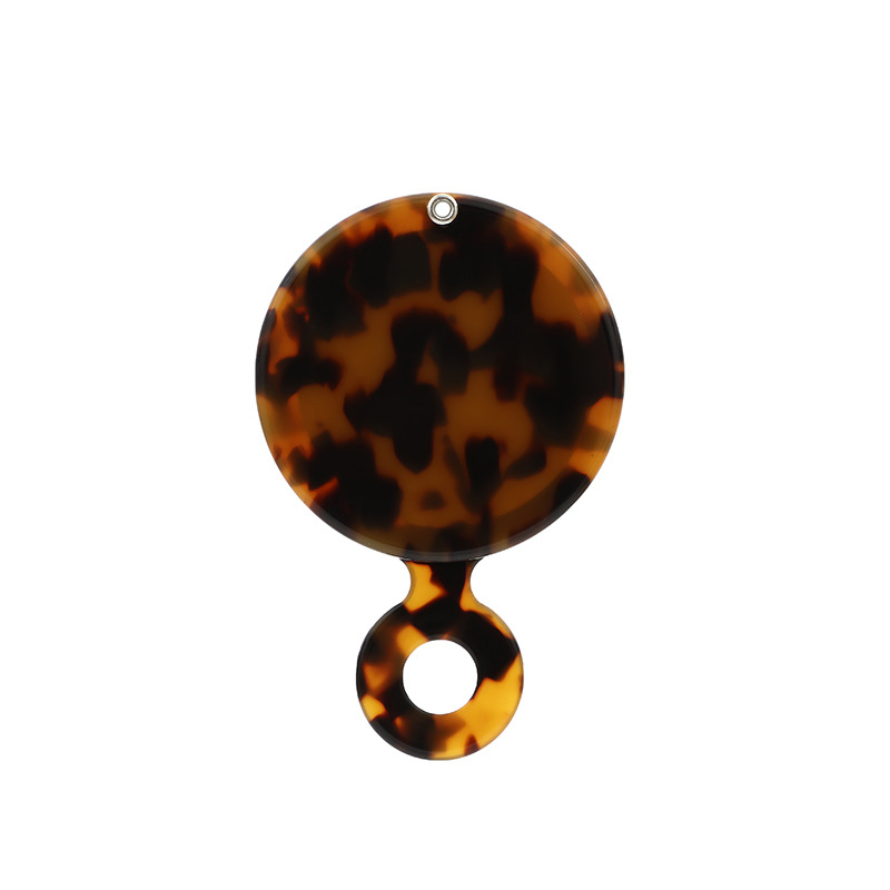 Oglindă mică de machiaj, rotundă, cu mâner, compactă și portabilă, pentru dormitor și baie, cadou ideal de ziua de naștere pentru un prieten