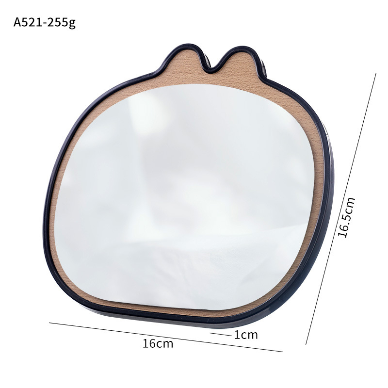 Stolno drveno rotirajuće ogledalo za šminkanje – drveni okvir, srebrno ogledalo, jednosmjerno, za stolnu upotrebu