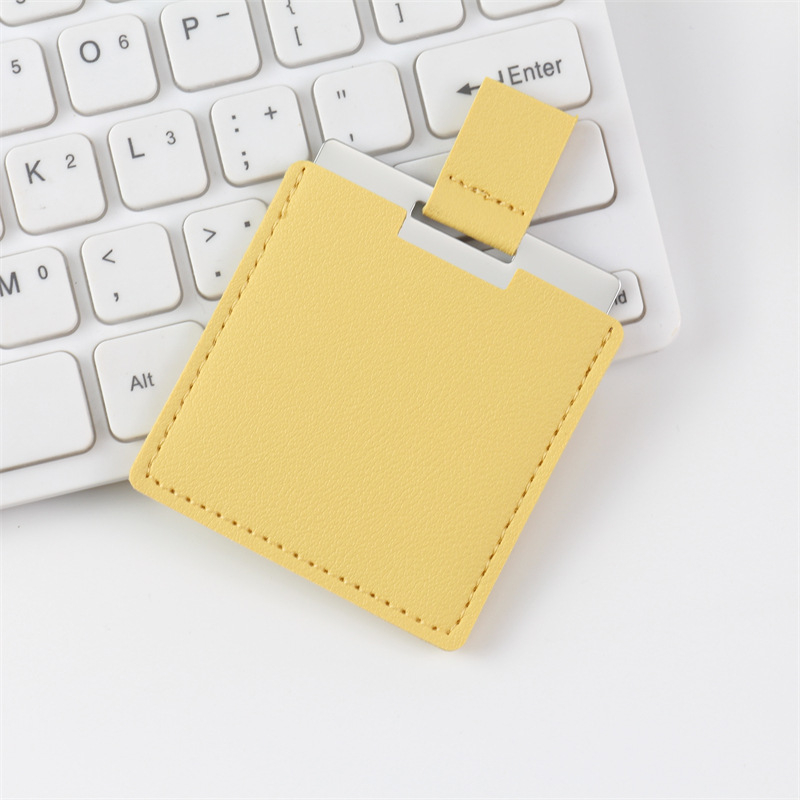 oglindă de machiaj din oțel inoxidabil, pătrată, rezistentă la spargere, monofacială, cu logo tipărit, personalizabilă pentru mașină și casă