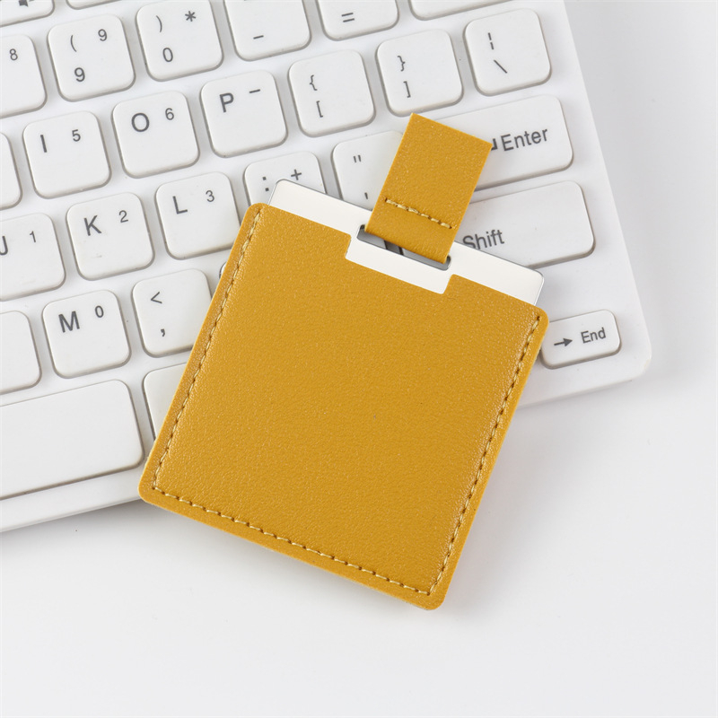 oglindă de machiaj din oțel inoxidabil, pătrată, rezistentă la spargere, monofacială, cu logo tipărit, personalizabilă pentru mașină și casă