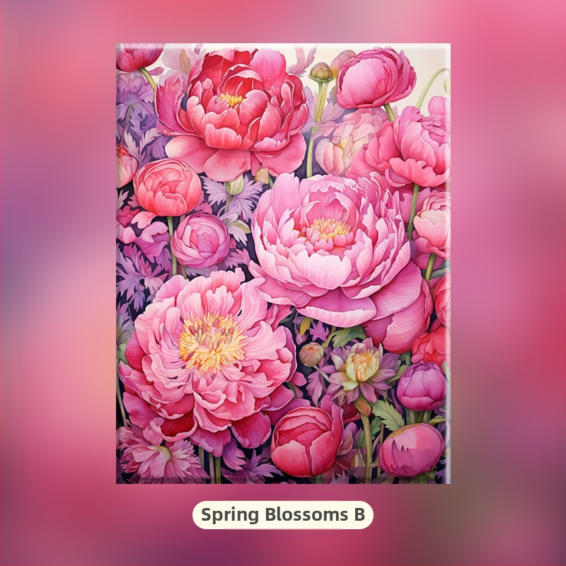 Cvjetni klastri – DIY digitalna uljna slika, ručno oslikani cvjetni motiv, akrilno punjenje, bez okvira, moderni minimalistički stil