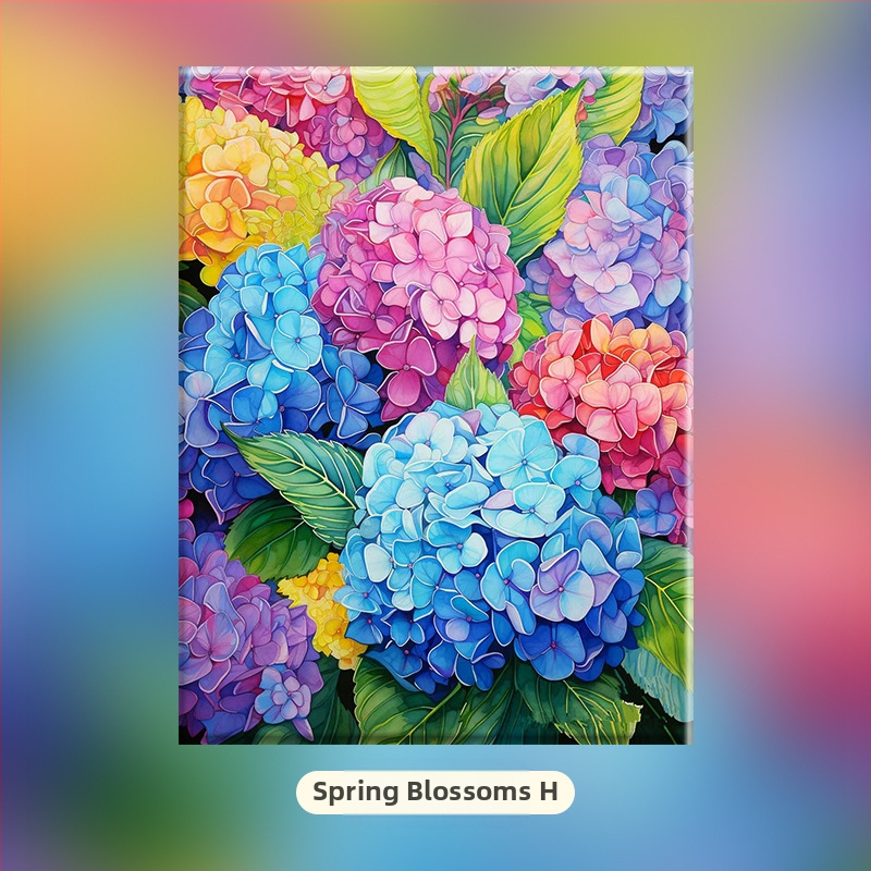 Cvjetni klastri – DIY digitalna uljna slika, ručno oslikani cvjetni motiv, akrilno punjenje, bez okvira, moderni minimalistički stil