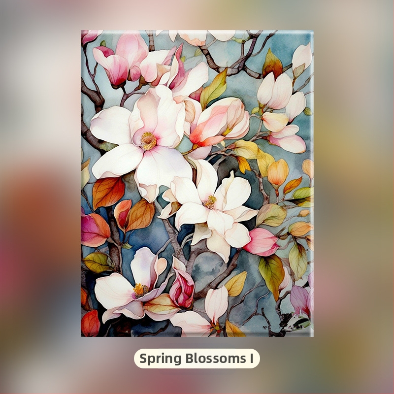 Cvjetni klastri – DIY digitalna uljna slika, ručno oslikani cvjetni motiv, akrilno punjenje, bez okvira, moderni minimalistički stil