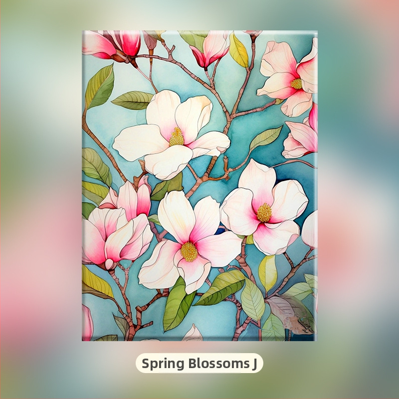 Cvjetni klastri – DIY digitalna uljna slika, ručno oslikani cvjetni motiv, akrilno punjenje, bez okvira, moderni minimalistički stil