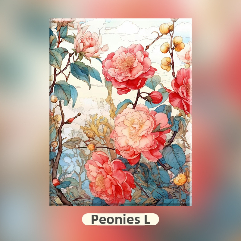 Cvjetni klastri – DIY digitalna uljna slika, ručno oslikani cvjetni motiv, akrilno punjenje, bez okvira, moderni minimalistički stil