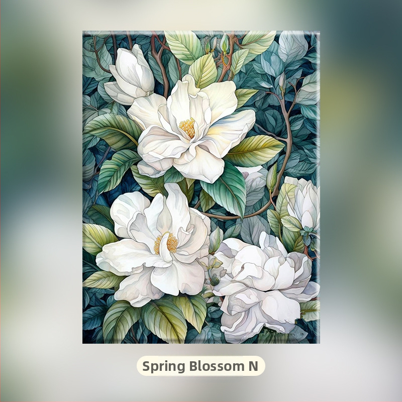 Cvjetni klastri – DIY digitalna uljna slika, ručno oslikani cvjetni motiv, akrilno punjenje, bez okvira, moderni minimalistički stil