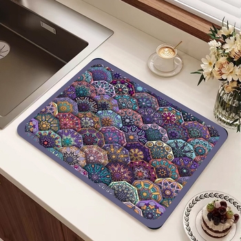 Κουζίνας πάτος αποστράγγισης από διατόμων λάσπη, τετράγωνος, αντιολισθητικός, διαπνέων, πλένεται, για εστιατόρια, μοντέρνος μινιμαλιστικός στυλ