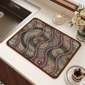 Κουζίνας πάτος αποστράγγισης από διατόμων λάσπη, τετράγωνος, αντιολισθητικός, διαπνέων, πλένεται, για εστιατόρια, μοντέρνος μινιμαλιστικός στυλ