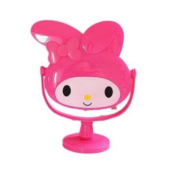 Alina настолно двойно огледало за грим със ABS рамка, сребърно огледало, за баня, без електричество