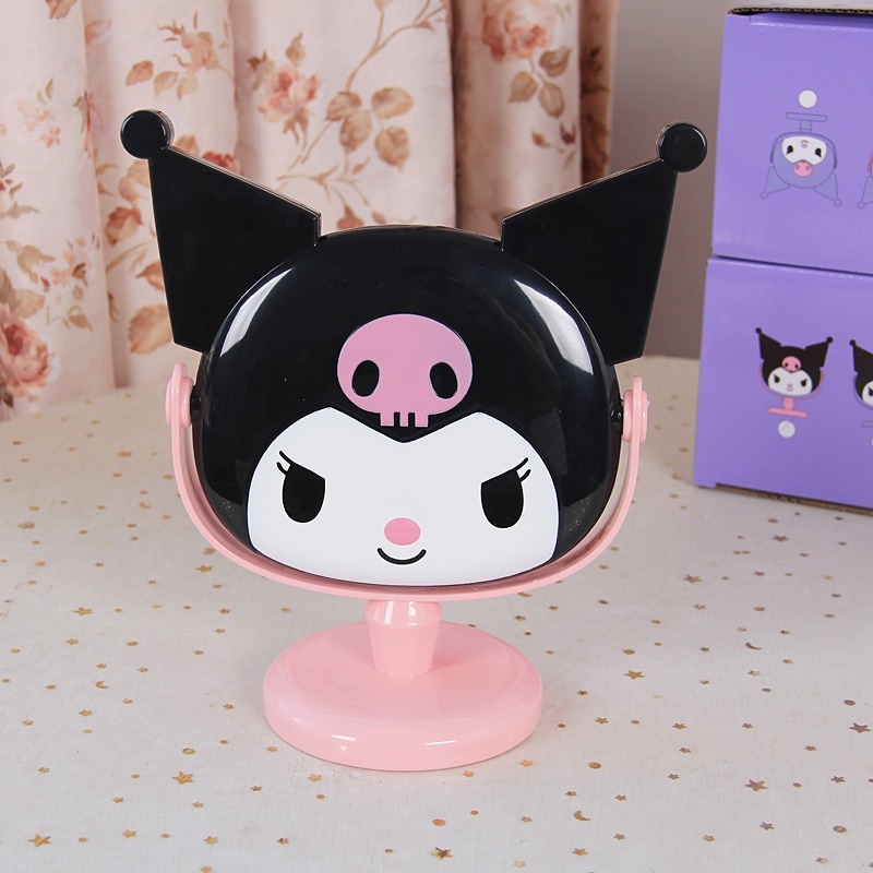 Alina настолно двойно огледало за грим със ABS рамка, сребърно огледало, за баня, без електричество