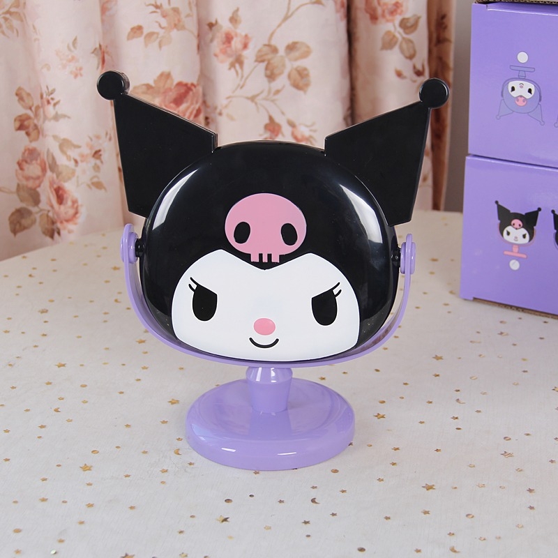 Alina настолно двойно огледало за грим със ABS рамка, сребърно огледало, за баня, без електричество