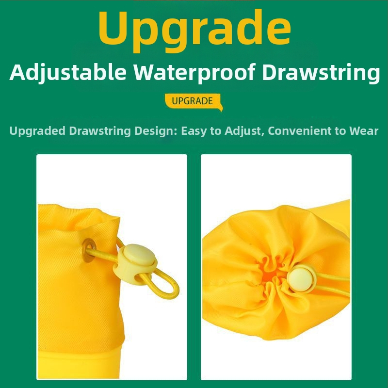 Детски ботуши за дъжд, PVC горна част, карикатурен дизайн, унисекс, нисък ток, средна височина ботуша