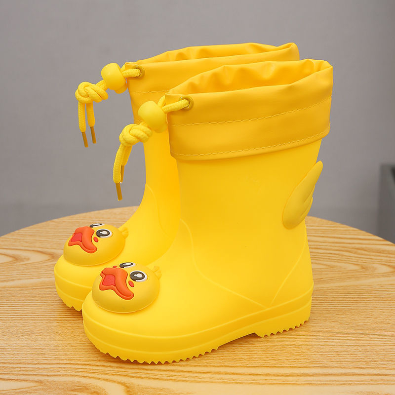 Παιδικά γαλότσες βροχής PVC επάνω, Καρτούν σχέδιο, Unisex, χαμηλό τακούνι, μεσαίο ύψος μπότας