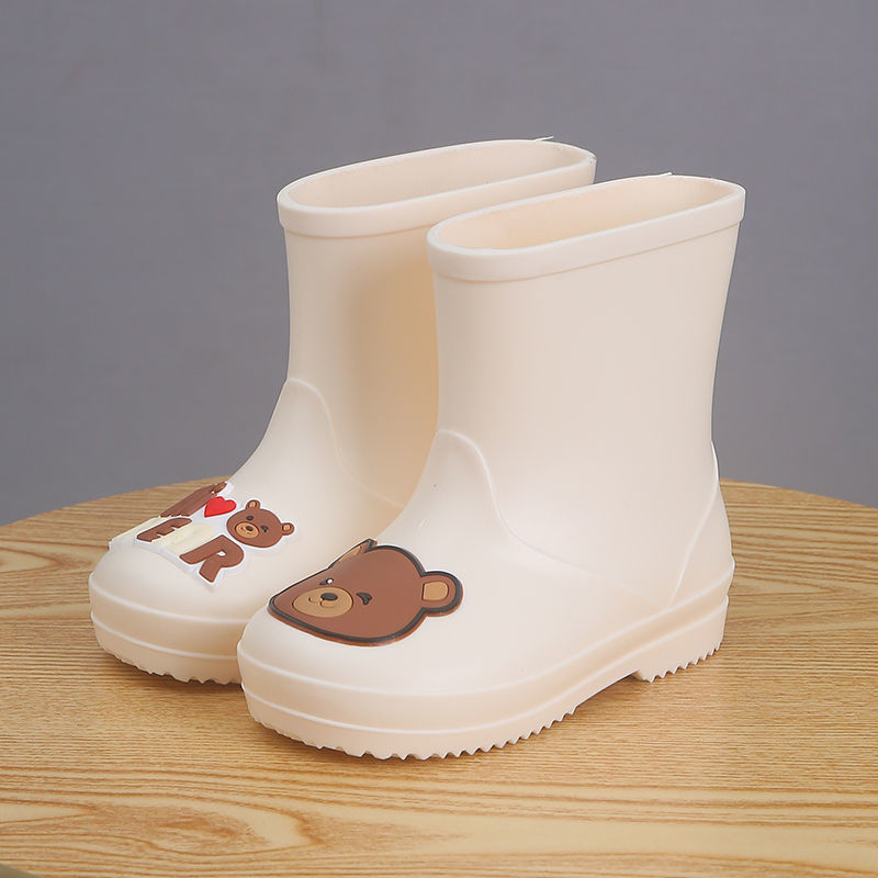 Παιδικά γαλότσες βροχής PVC επάνω, Καρτούν σχέδιο, Unisex, χαμηλό τακούνι, μεσαίο ύψος μπότας