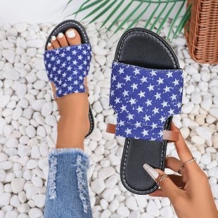 Γυναικεία PU επίπεδα πέδιλα, εύκολο slip-on, εσωτερικό PU, σόλα από καουτσούκ, καθημερινή χρήση