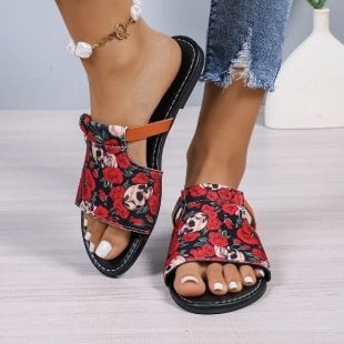 Γυναικεία PU επίπεδα πέδιλα, εύκολο slip-on, εσωτερικό PU, σόλα από καουτσούκ, καθημερινή χρήση