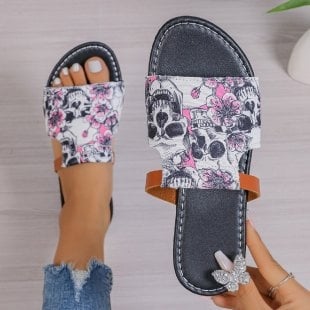 Γυναικεία PU επίπεδα πέδιλα, εύκολο slip-on, εσωτερικό PU, σόλα από καουτσούκ, καθημερινή χρήση