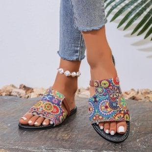 Γυναικεία PU επίπεδα πέδιλα, εύκολο slip-on, εσωτερικό PU, σόλα από καουτσούκ, καθημερινή χρήση