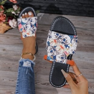 Γυναικεία PU επίπεδα πέδιλα, εύκολο slip-on, εσωτερικό PU, σόλα από καουτσούκ, καθημερινή χρήση