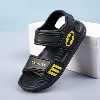 Vaikų unisex paplūdimio sandalai su dryžiniu raštu, PU viršus, EVA padas, Velcro užsegimas, 1–12 metų amžius