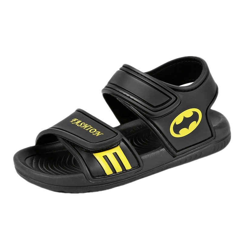 Vaikų unisex paplūdimio sandalai su dryžiniu raštu, PU viršus, EVA padas, Velcro užsegimas, 1–12 metų amžius