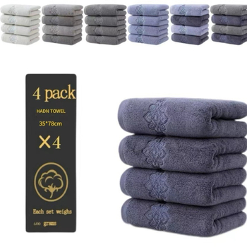 Zhenjian kokvilnas sejas dvieļi, 150 g, četras vienības iepakojumā, logotipa druka pieejama