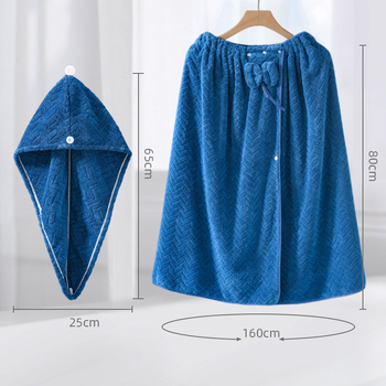 Nēsājamais vannas dvieļu halāts pieaugušām sievietēm, korāla samts, 505/680 g, Princeses sērija, ziemas versija