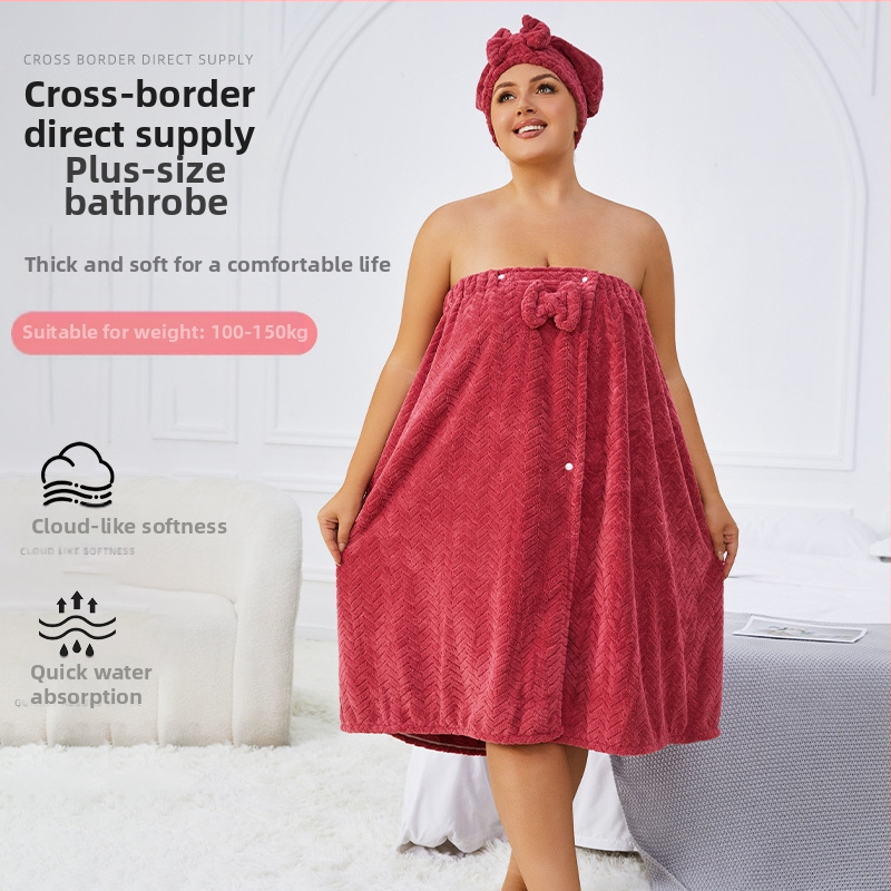 Dėvimas vonios chalatas suaugusioms moterims, koralinis veliūras, 505/680 g, Princesių serija, žieminė versija