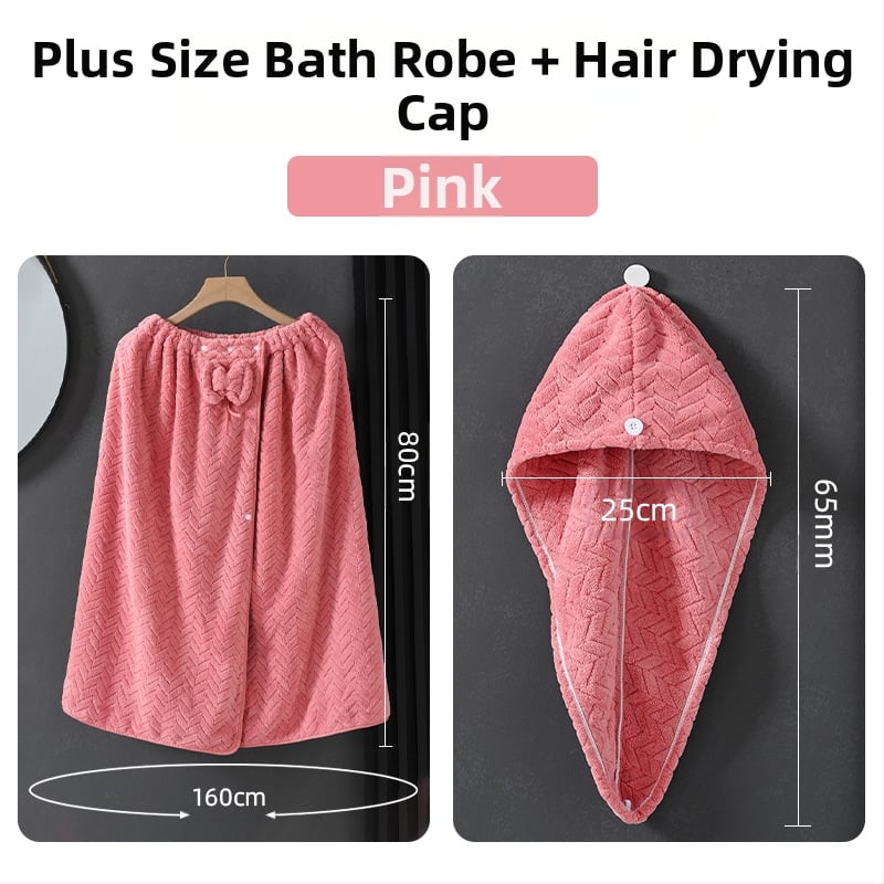 Nēsājamais vannas dvieļu halāts pieaugušām sievietēm, korāla samts, 505/680 g, Princeses sērija, ziemas versija