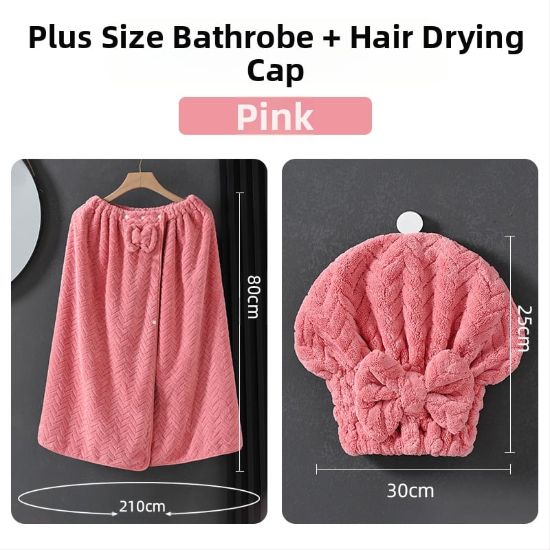 Nēsājamais vannas dvieļu halāts pieaugušām sievietēm, korāla samts, 505/680 g, Princeses sērija, ziemas versija