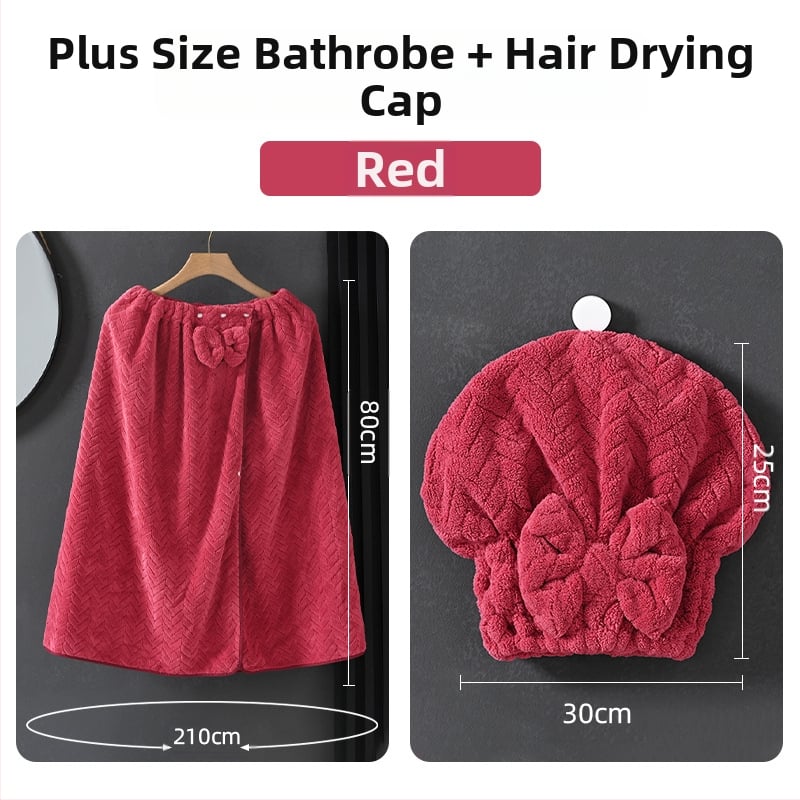 Nēsājamais vannas dvieļu halāts pieaugušām sievietēm, korāla samts, 505/680 g, Princeses sērija, ziemas versija