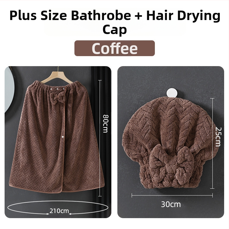 Nēsājamais vannas dvieļu halāts pieaugušām sievietēm, korāla samts, 505/680 g, Princeses sērija, ziemas versija