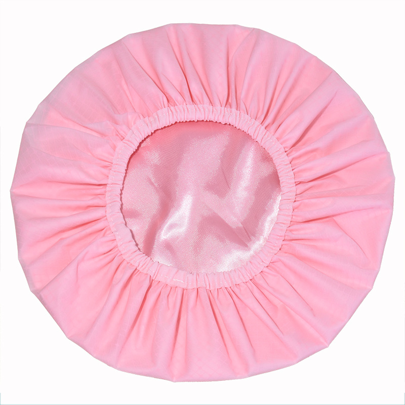 Шапка за душ от PEVA с двойна конструкция, водоустойчива външна част, за жени с дълга коса, възможност за персонализация