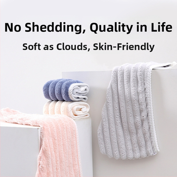 Corner Rabbit καπελάκι μαλλιών από κοραλλένιο φλίς για γυναίκες, παχύ απορροφητικό τουρμπάν για στέγνωμα μαλλιών, 21 νήματα, βάρος 80–99 g, ραφή