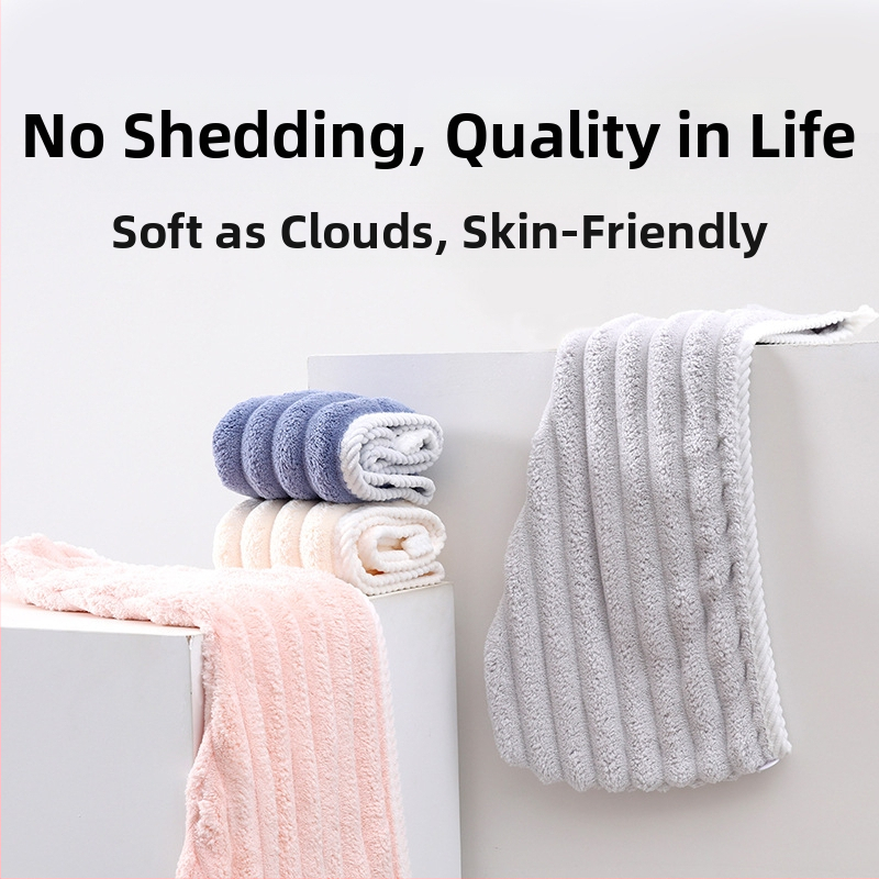 Corner Rabbit дамска шапка за коса от коралов флис, абсорбиращ турбан за сушене на коса, 21 прежда, тегло 80–99 г, пришиване