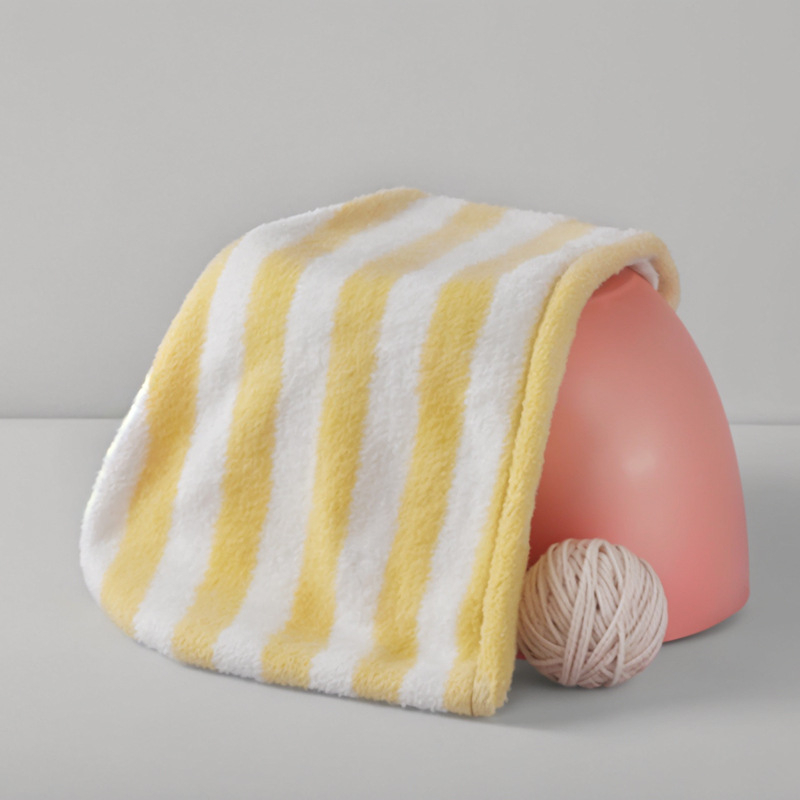 Corner Rabbit sievietēm — korālā flīisa matu cepure, bieza absorbējoša turbāna matu žāvēšanai, 21 pavedienu, 80–99 g, šuvums