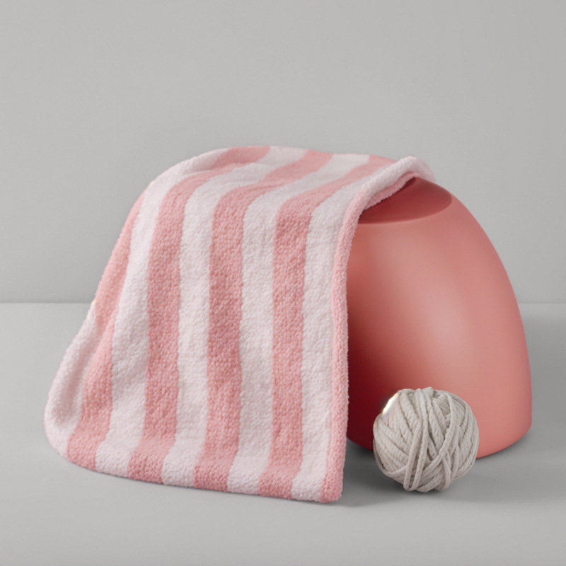 Corner Rabbit sievietēm — korālā flīisa matu cepure, bieza absorbējoša turbāna matu žāvēšanai, 21 pavedienu, 80–99 g, šuvums