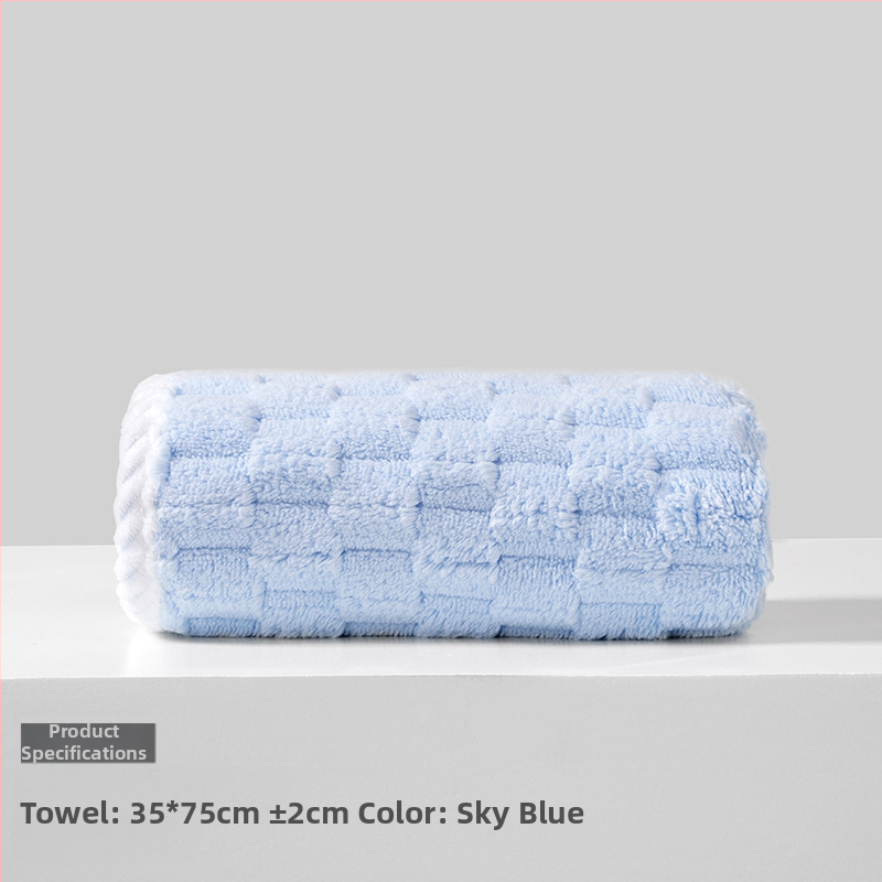 Koralinio fliso rankšluostis suaugusiems ir vaikams, veido rankšluostį veidui ir kūnui, sugeria, su siūlėmis prie kraštų, 150D, 80–100 g