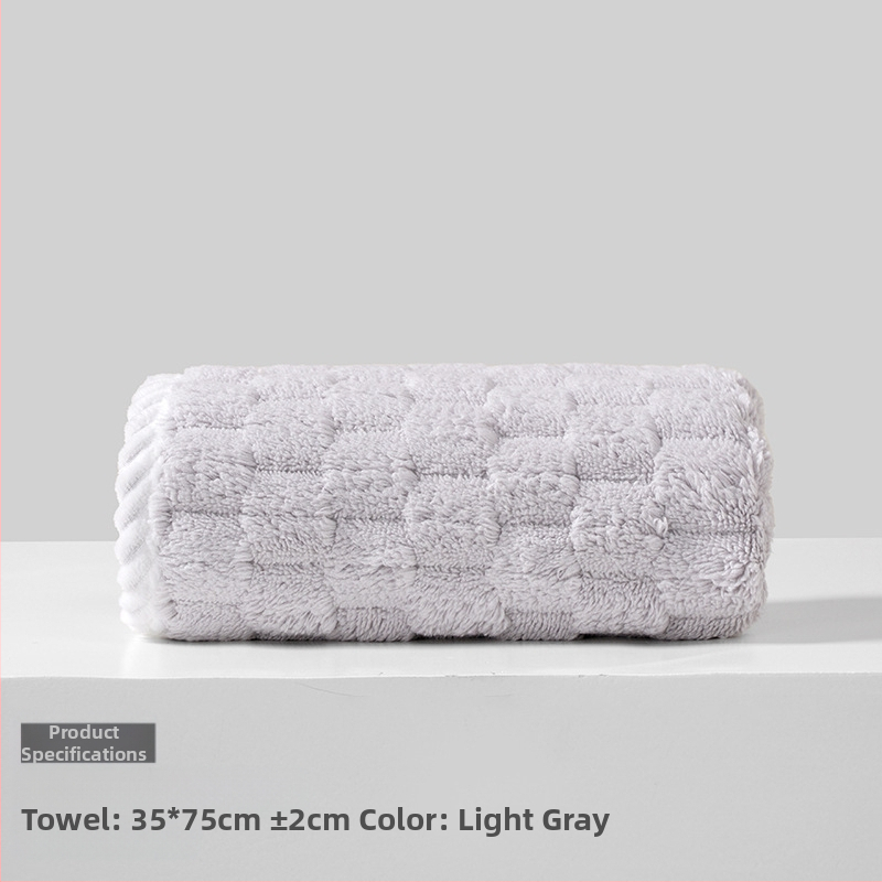Koralni fleece ručnik za odrasle i djecu, ručnik za lice i tijelo, upijajući, s rubom šivenim, 150D, 80–100 g