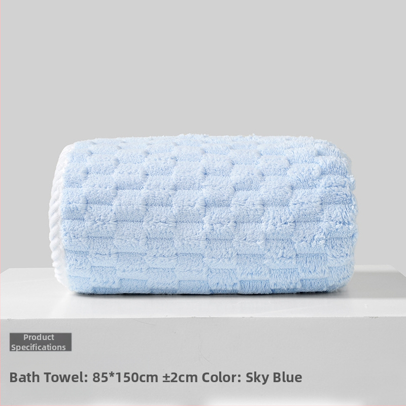 Koralinio fliso rankšluostis suaugusiems ir vaikams, veido rankšluostį veidui ir kūnui, sugeria, su siūlėmis prie kraštų, 150D, 80–100 g