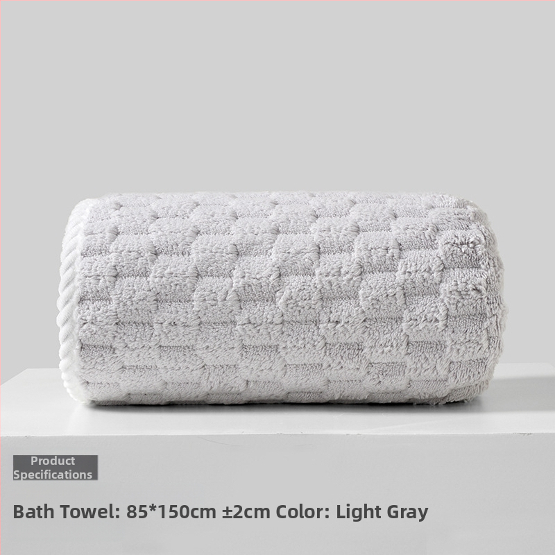 Koralinio fliso rankšluostis suaugusiems ir vaikams, veido rankšluostį veidui ir kūnui, sugeria, su siūlėmis prie kraštų, 150D, 80–100 g