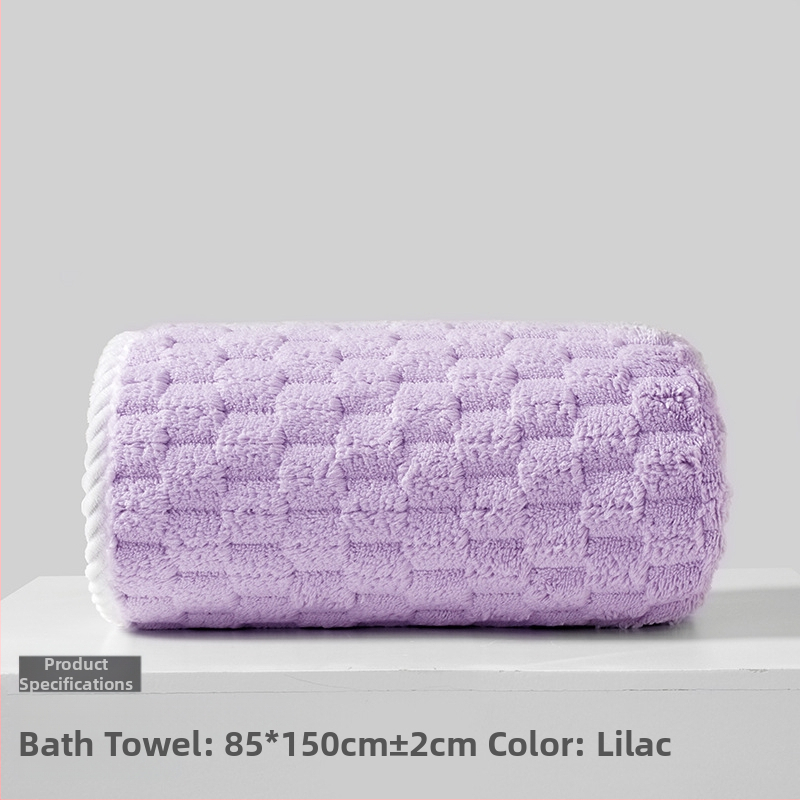 Koralinio fliso rankšluostis suaugusiems ir vaikams, veido rankšluostį veidui ir kūnui, sugeria, su siūlėmis prie kraštų, 150D, 80–100 g